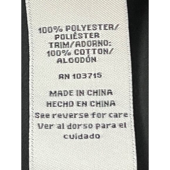 Zac & Rachel Woman Black V-Neck Blouse 2X Ruffle Sleeves Lace Detail Sheer - Picture 14 of 16